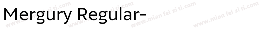 Mergury Regular字体转换
